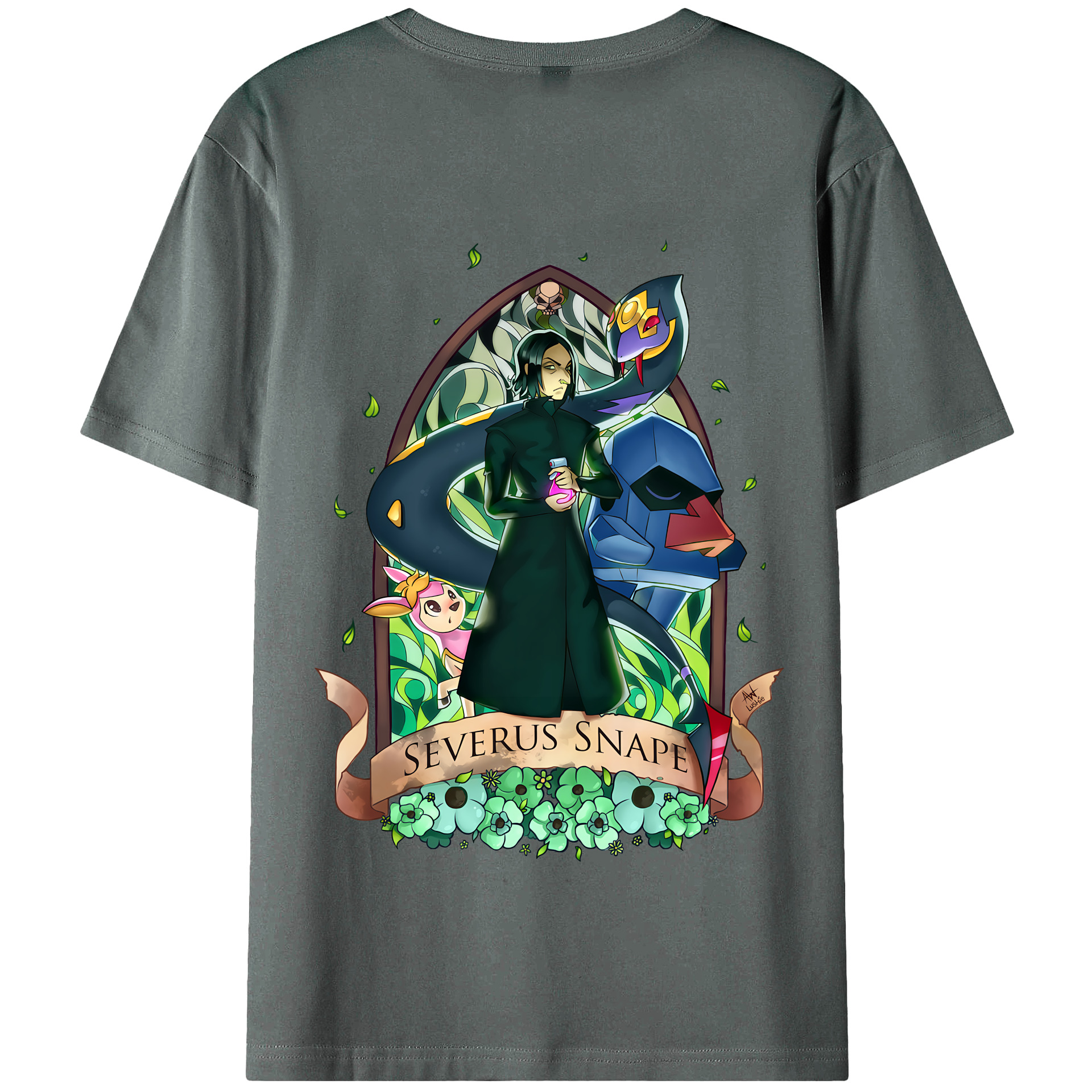 （画像用） Harry Potter ハリー・ポッターシリーズ 綿100％半袖Tシャツ（背面プリント）